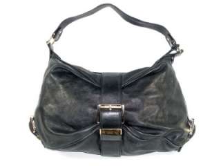   Black Leather Heidi Womens Large Satchel Shoulder Handbag Purse  