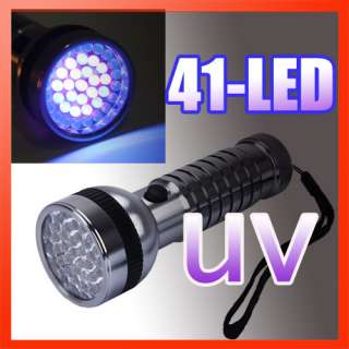 41 UV LED Torch Light Ultra Violet Flashlight Lamp Torch Light 2 MODE 