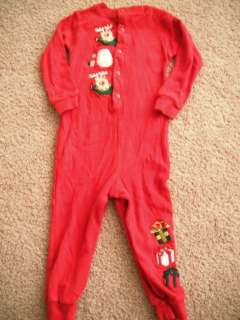 baby boys CHRISTMAS ROMPER SLEEPER pajamas SANTA reindeer HOLIDAY 1 PC 
