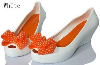 Trendy women shoes comfy soft jelly plastic open toe wedge heel pumps 