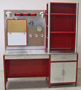 Custom Fire Truck Theme Desk  