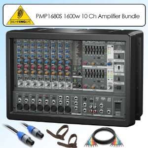  Behringer PMP1680S Europower 1600 watt 10 channel Powered Mixer 