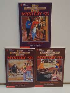 The Babysitters Club Mystery Books by Ann M. Martin, Lot of 3 Books 