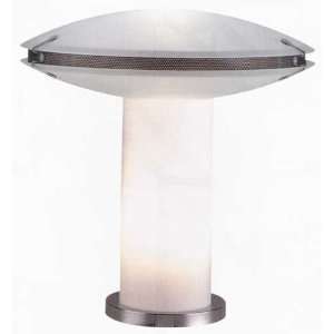  LAMPS BEAUTIFUL Belfry Contemporary Glass and Steel Table 