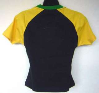 Jamaica Flag Black Yellow Rasta Soccer Jersey T Shirt  