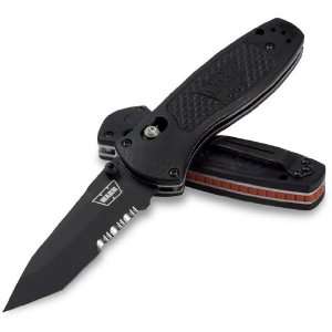 Benchmade WARN Mini AXIS Assisted 2.94 D2 Black Tanto Combo Blade 