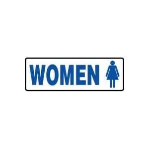  RESTROOM SIGNS WOMEN (W/GRAPHIC) 4 x 12 Aluminum Sign 