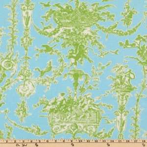   Knit Toile Blue/Green Fabric By The Yard Arts, Crafts & Sewing