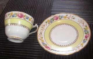 Balfour Royal Crown Pottery Floral Cup & Saucer, Cup Measures 2 3/4 