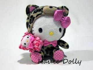 Authentic Hello Kitty Sanrio TokiDoki Style Leopard Cheetah Plush Doll 
