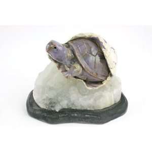  Hand Carved Purple Agate Turtle Carving