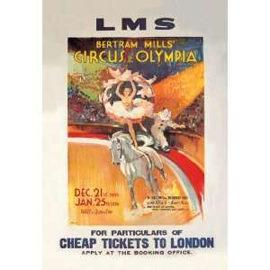  Bertram Mills Circus at Olympia 16X24 Giclee Paper