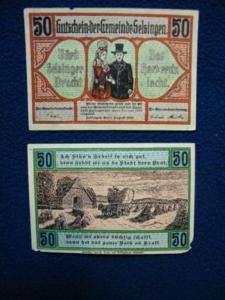 Selsingen   Germany 1920 50 Pfennig banknotes  