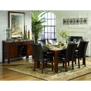   COLLECTION DINING TABLE MARBLE TOP CHAIRS SERVER