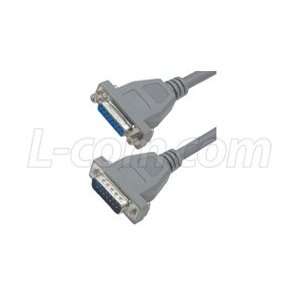  Economy Molded D Sub Cable, DB15 Male / Female, 10.0 ft