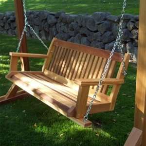  Wood Country Cabbage Hill Red Cedar Porch Swing Patio 