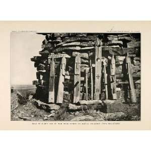 1904 Print Zuni Shrine Wood War Idols Twin Mountain Native American 