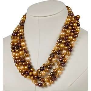  Freshwater 08.00 09.00 MM 72 Inch Chocolate Cultured Pearl 