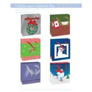  Handmade Square Christmas Gift Bags Case Pack 72 
