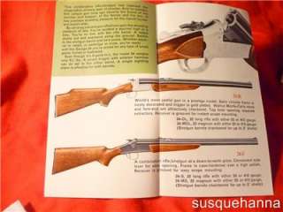 Vintage Savage model 24 shotgun rifle combo Pamphlet original   not a 
