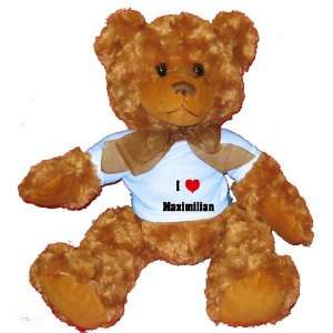   Love/Heart Maximilian Plush Teddy Bear with BLUE T Shirt Toys & Games
