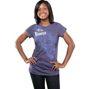 Ocean Baltimore Ravens Womens Plus Size Short Sleeve Triblend T Shirt 