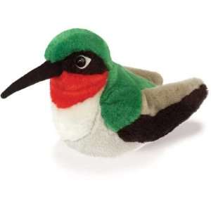  Ruby Throated Hummingbird   Plush Squeeze Bird with Real 