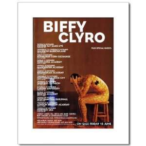 BIFFY CLYRO UK Tour 2007 16x12in Matted Music Print
