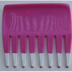  Pink Long Tooth Wide Tooth Hair Comb with White Tips   4 