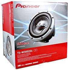 Pioneer Audio TS W3002D4 3500 Watt 12 Subwoofer DVC 4 Ohm Car Stereo 