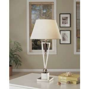  Metal Table Lamp in Sand Chrome