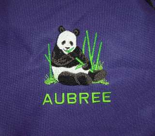 Panda Bear Purple Lunch bag cooler PERSONALIZED NEW  
