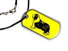 Bearded Collie   Military Dog Tag Black Satin Cord Neck