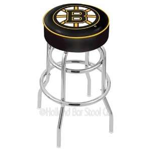 Boston Bruins Logo Chrome Double Ring Swivel Bar Stool Base with 4 