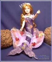 Beatrix 16 Purple Porcelain Mermaid Doll  