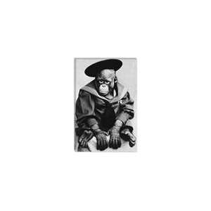  Monkey in graduation outfit Vintage photograph Canvas 