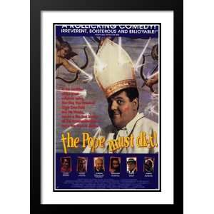 The Pope Must Diet 20x26 Framed and Double Matted Movie Poster   Style 