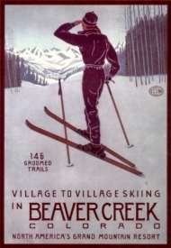 BEAVER CREEK Colorado Vintage Ski Poster  