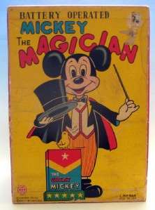 1950s~Rare Linemar MICKEY the MAGICIAN & *Super Rare* BOX Working 