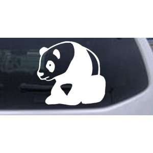 White 22in X 23.5in    Panda Animals Car Window Wall Laptop Decal 