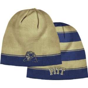  Pittsburgh Panthers Striped Reversible Knit Hat Sports 