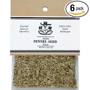 India Tree Fennel Seed, 1.0 Ounce (Pack of 6)  Grocery 