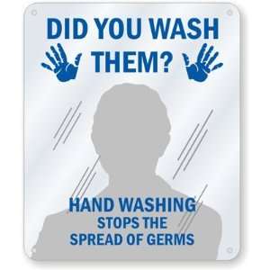   The Spread of Germs Engineer Grade Sign, 19 x 16
