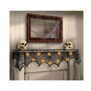   Midnight Lace Lighted Mantle Scarf, Battery Operated 