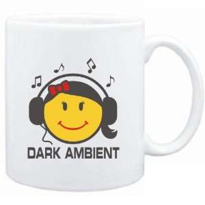  Mug White  Dark Ambient   female smiley  Music Sports 