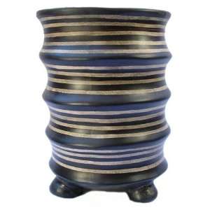  Ceramic Vase with Black Stripes 