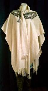   UNIQUE Native American *AZTEC* Mexican Poncho Coat   L/XL  EUC  