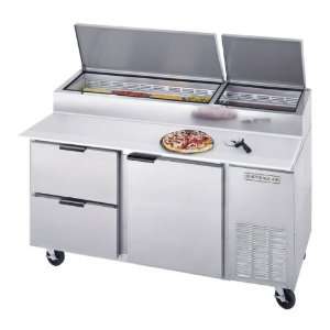 Two section Pizza Top Refrig. Counter Prep Table, W. Drawers, Dpd67 2 