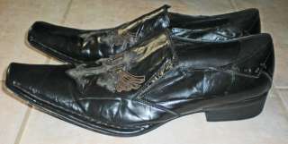   Wayne Michaels Cross Slip On Black Loafer Mens Designer Shoe 10  
