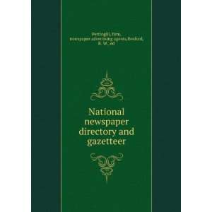 National newspaper directory and gazetteer firm, newspaper 